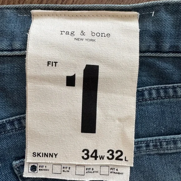 rag & bone Mid-Wash Skinny Jeans